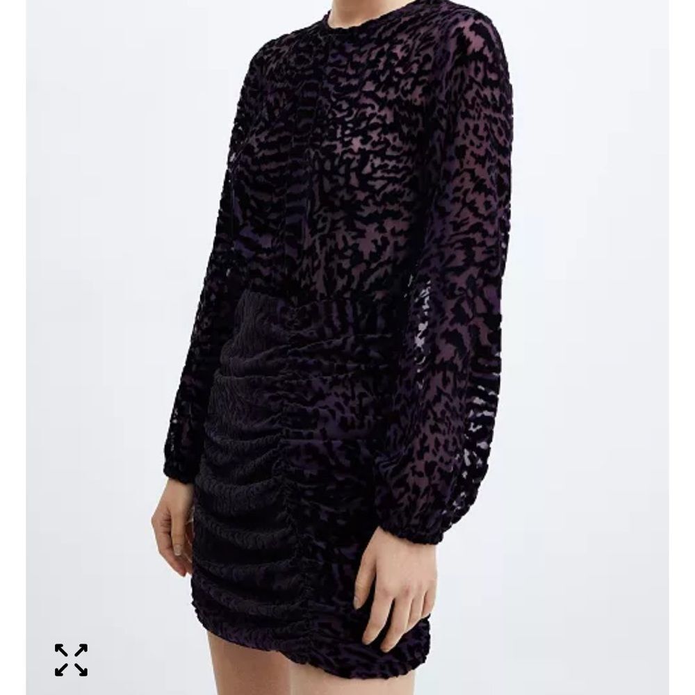NWT MANGO Women's Semi-Transparent Velvet Dress